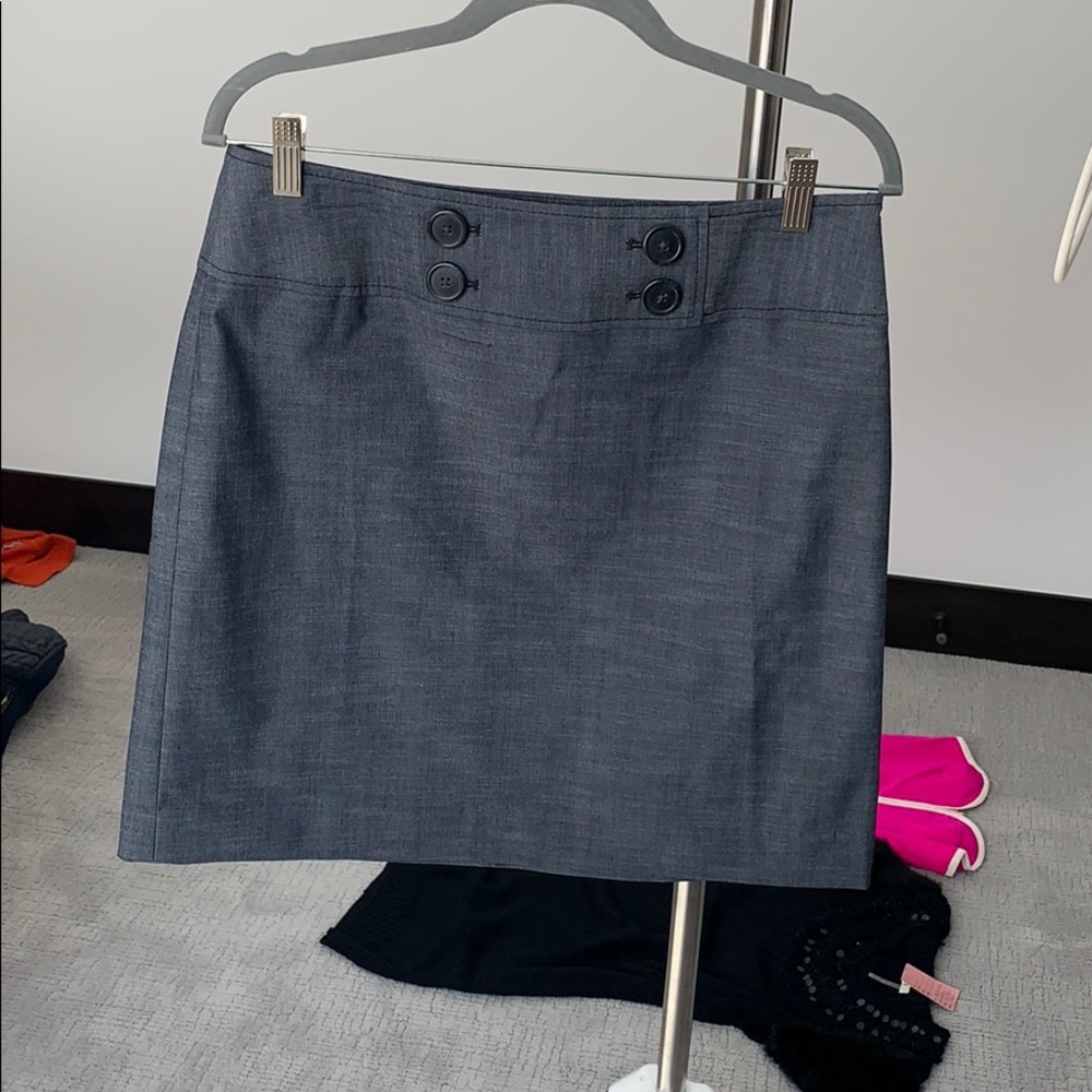 Blue straight skirt